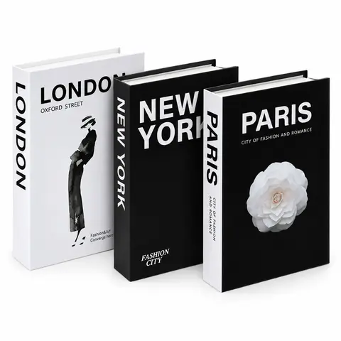 3-Piece Foldable Decorative Book Set, Modern Faux Books for Shelf, Coffee Table and Home Decor, Stylish Ornament for Living Space