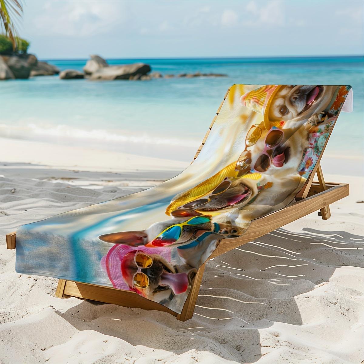 Funny Dogs Beach Towel, Quick Dry Lightweight Bath Towel, Soft Microfiber Swim Towel, Pool Towel, Shower Towel, Absorbent, Summer Accessory, Perfect for Outdoor, Sport, Travel, Beach, Pool