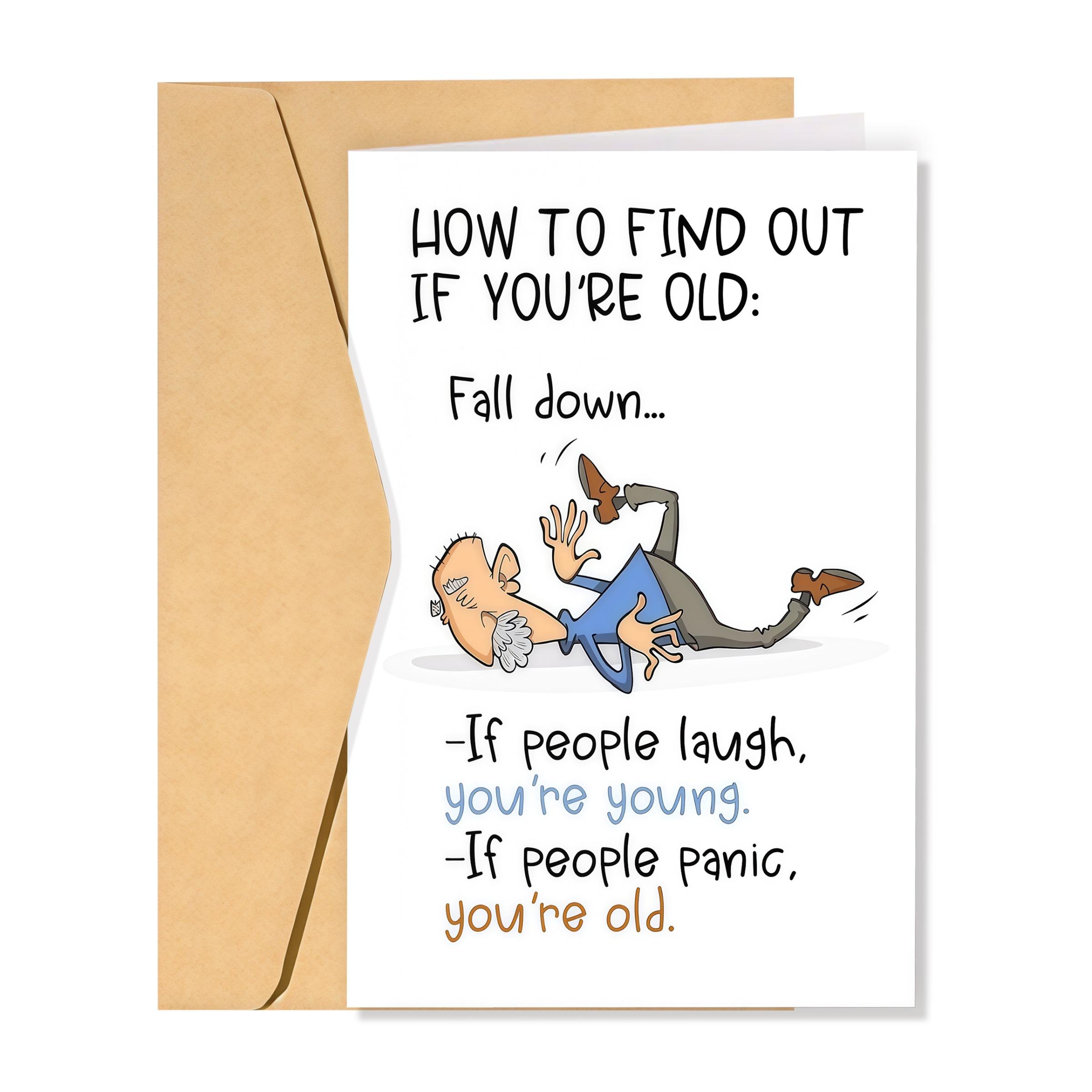 1pc Funny Birthday Card for Grandpa, Grandpa Birthday Card, Getting Older Birthday Cards For Old Friend, Humorous Gift Cards for Old Age, Funny Getting Older Birthday Cards for Friend, Birthday Gifts for Men | Grandpa | Dad | Him, Decorations for Men