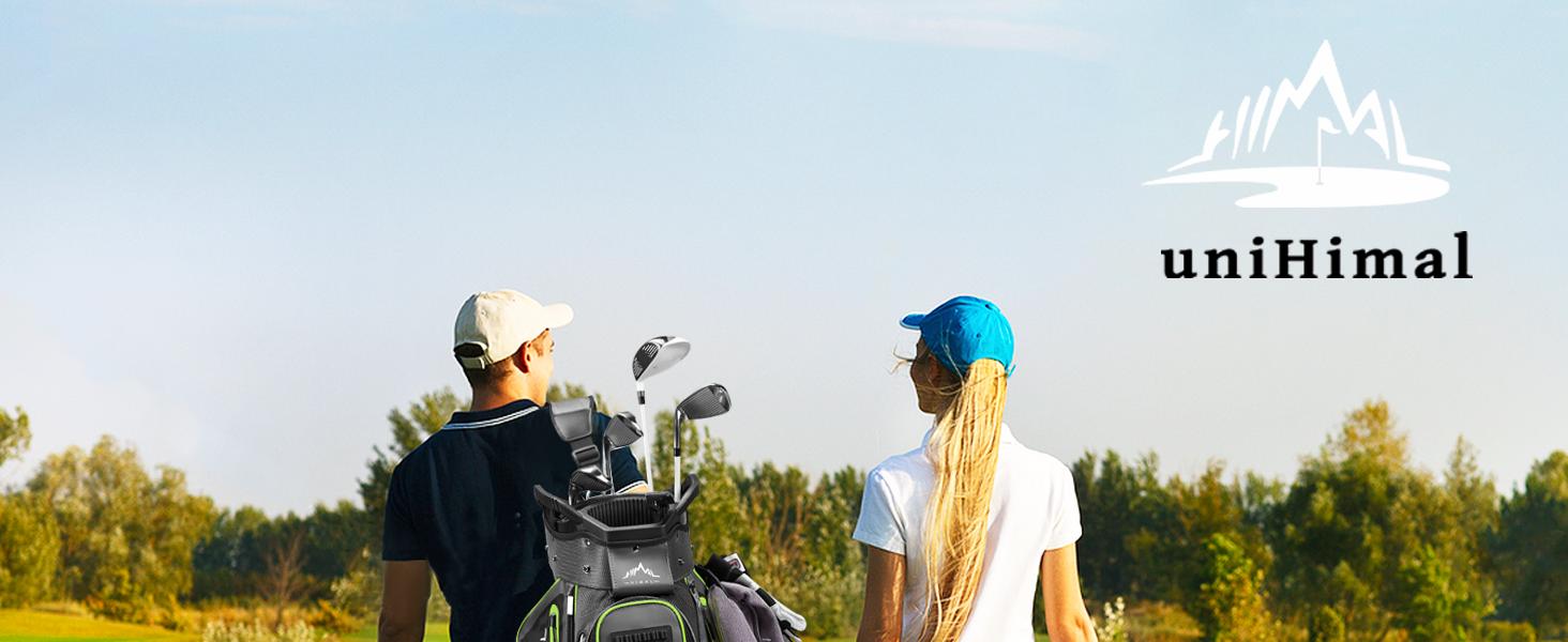 UNIHIMAL 15-Way Golf Cart Bag, Premium Anti-Shake Divider Top Golf Bag with Comfortable Handles, Magnetic Pocket and Rain Cover