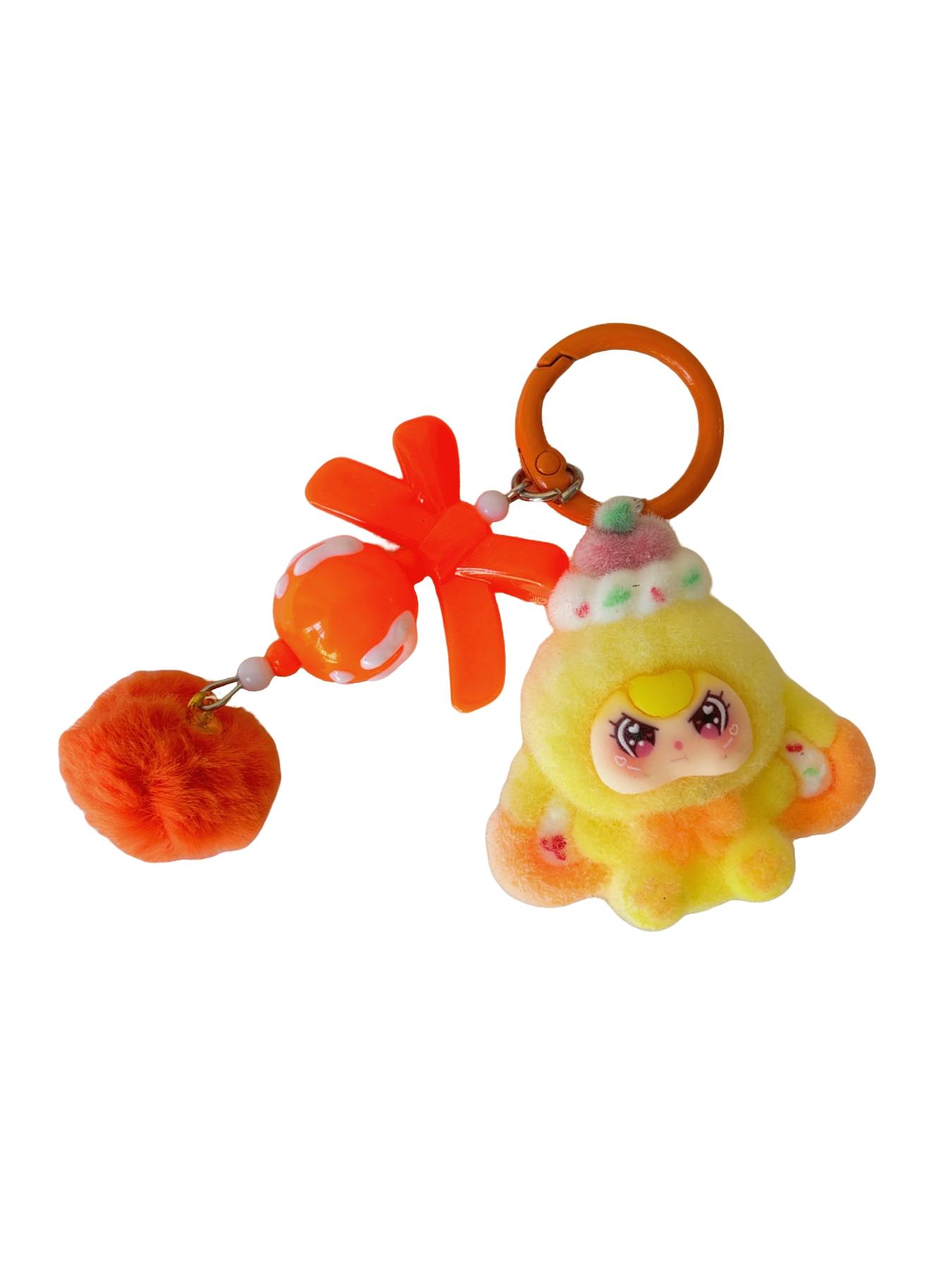 Plush Cartoon Keychain Charm, Cute Plush Toy Pendant, Friendship Gift, Adorable Plush Accessory, Perfect for Friends and Family