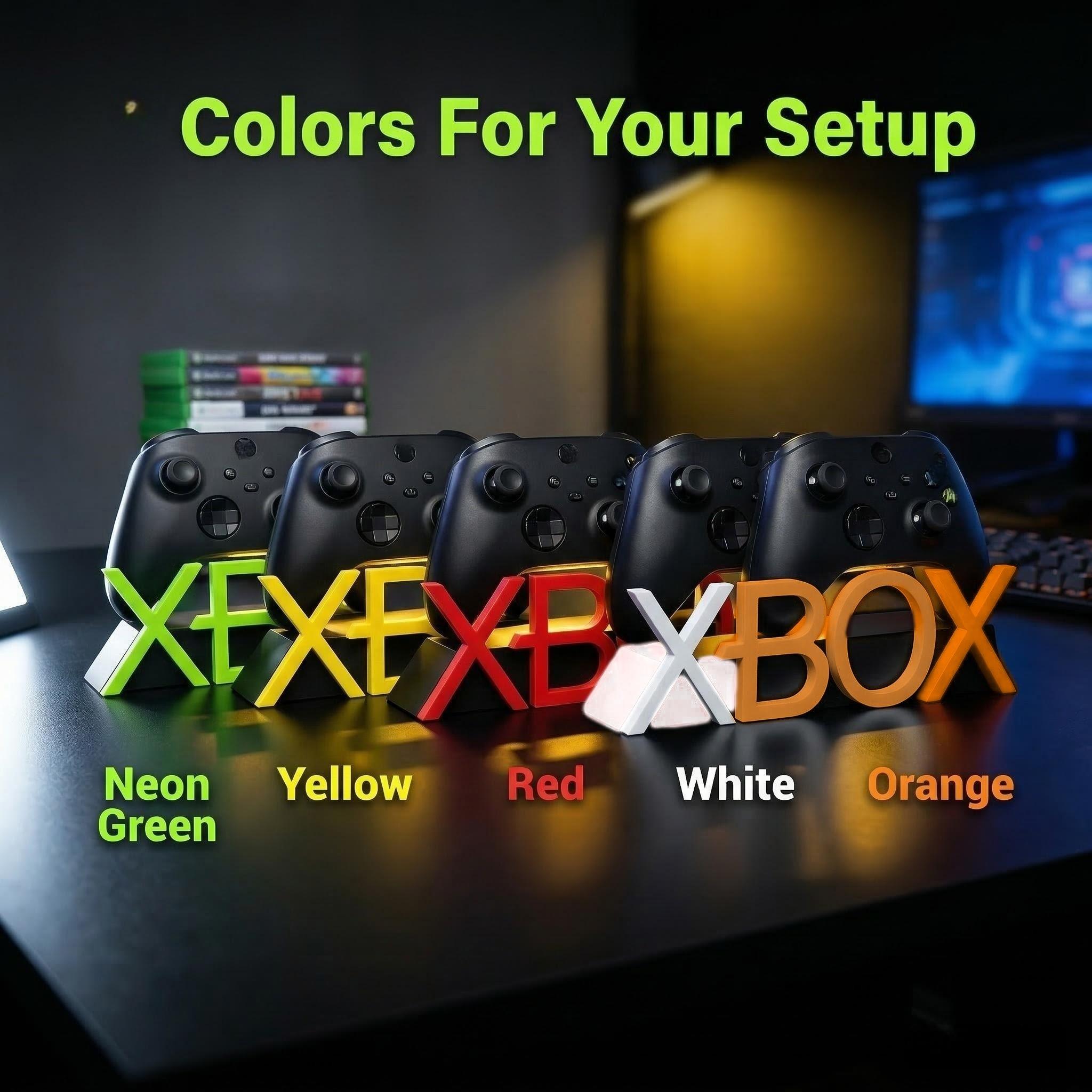 Xbox Series X/s Controller Stand, 3D Letter Design, Multi-Color Gamepad Holder, Desktop Display Mount, Gaming Desk Decor & Accessory