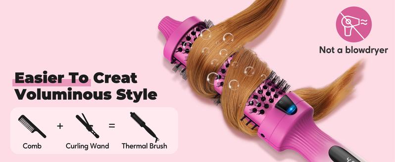 Farery Hot Brush, Digital Display 9 Temps Thermal Brush, Dual Voltage, Comfort