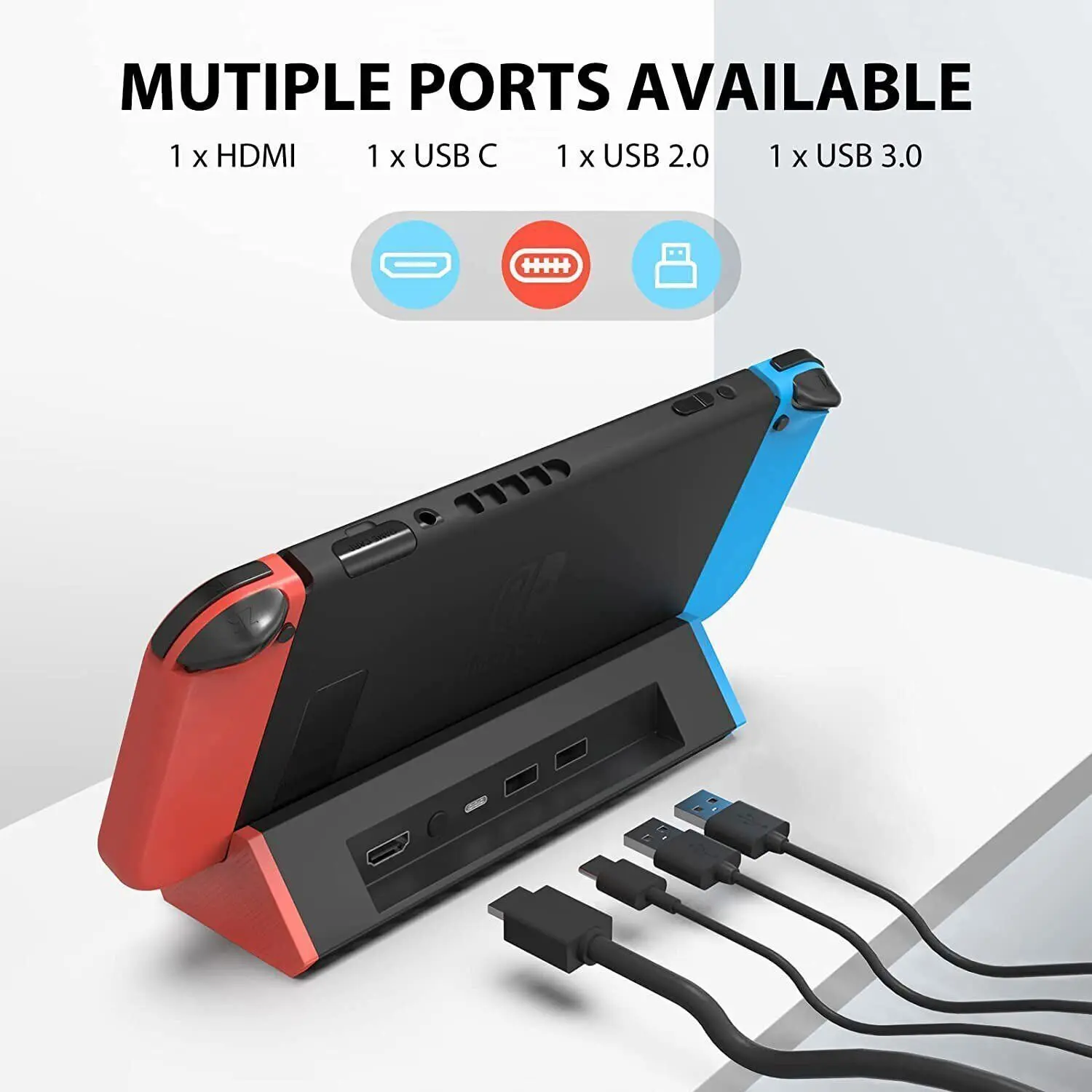 Portable TV Dock Station for Switch/Switch OLED, With 4K HDMI Adapter/Type C Port/USB Port Game Accessories, Not Applicable to Switch 2 2025