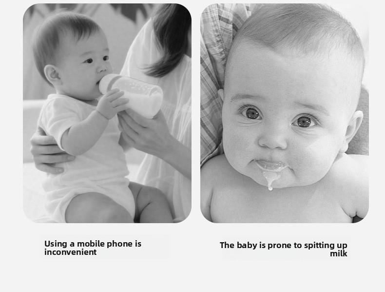 Langkes Baby Automatic Feeding Pillow Newborn Anti Spit Up Nursing Cushion Hands Free Bottle Holder for Infant Self Feeding Milk Bottle Fixing Support Multifunctional Baby Feeding Assistant