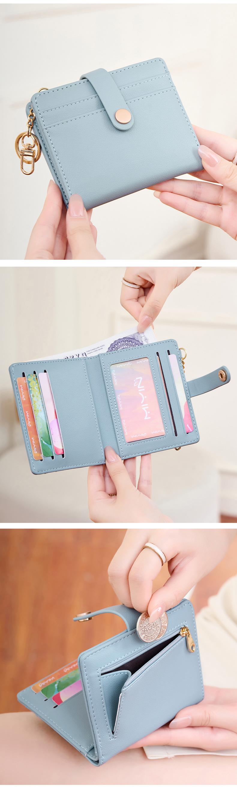 RFlD barrier, ultra-thin double fold credit card wallet,women's multifunctional, small and lightweight coinwallet, women's fashionable pocket wallet, designed forsecurity, unique design,ideal gift，Christmas Gift, Valentine's Day Gift, Rfid Wallet