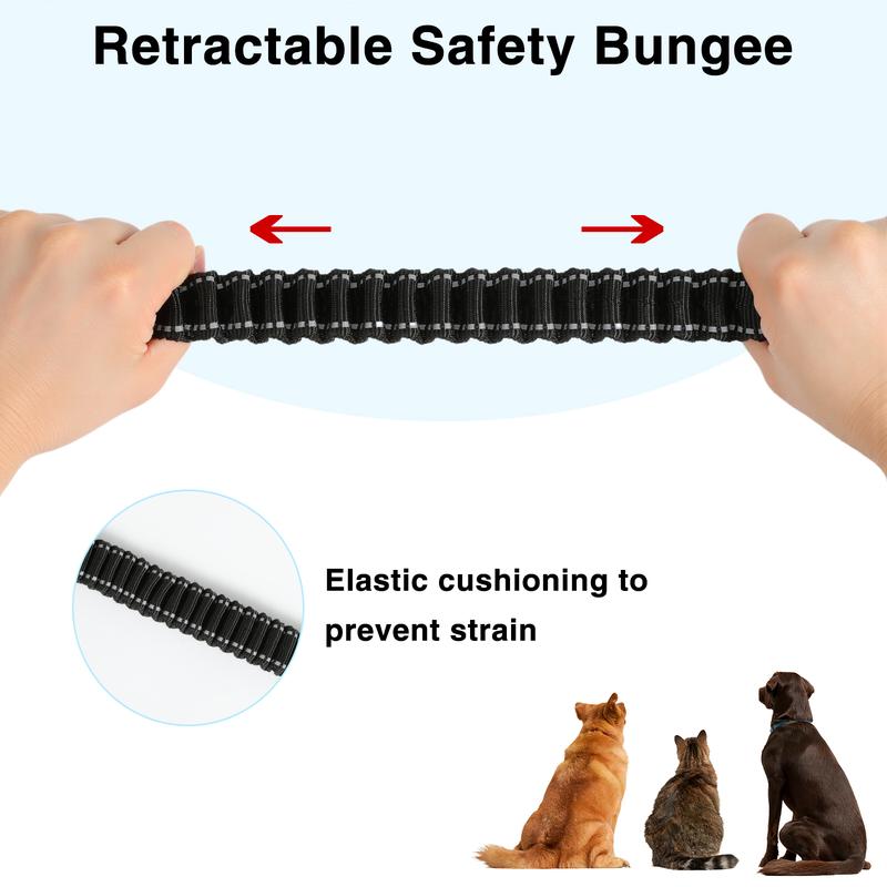 Pawaboo Hands-Free Dog Leash & Car Seatbelt - Shockproof Bungee Crossbody Design for Walking & Travel with Reflective Straps and 360° Lockable Safety Buckle Pawaboo Hands-Free Dog Leash & Car Seatbelt - Shockproof Bungee Crossbody Design for Walking & Travel with Reflective Straps and 360° Lockable Safety Buckle
