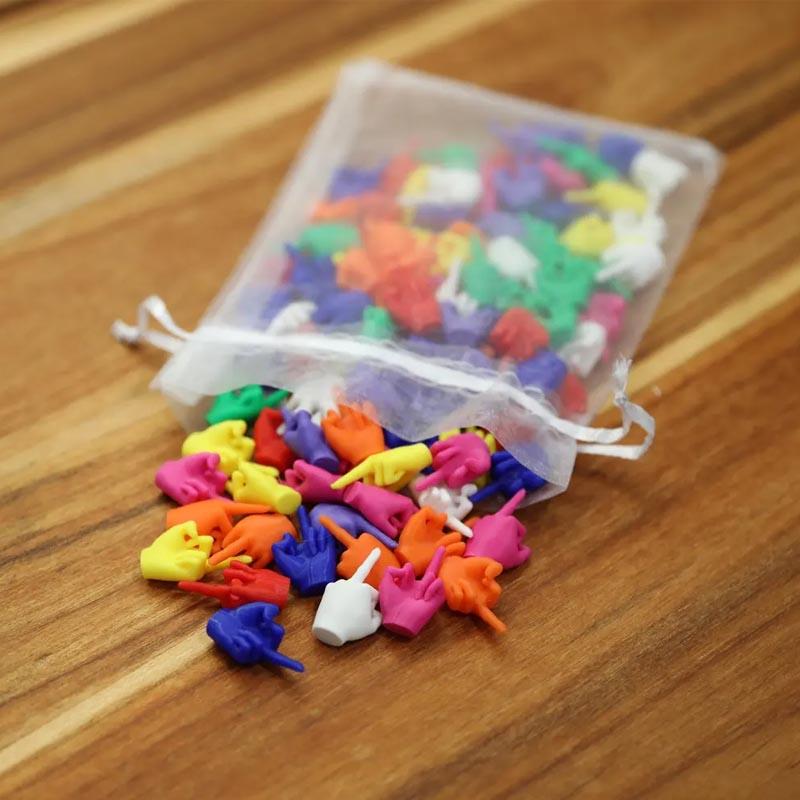 Mini Middle Finger Funny Plastic F-U Hand Set in Bold Colors or Mixed Pack, 10/20 Pcs Novelty Spoof Toys and Joke Gifts Among Friends