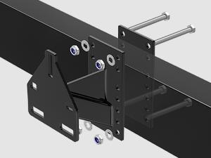 Nilight Spare Tire Carrier 3-Nuts Design Boat Trailer Carrier Bracket Utility Trailer Accessories Fits 4 & 5 & 6 Lugs Trailer Wheels on 4" 4.5'' 4.75'' 5'' 5.5''and 6''Bolt Patterns 150 Lbs   Black Outdoor dealsforyoudays