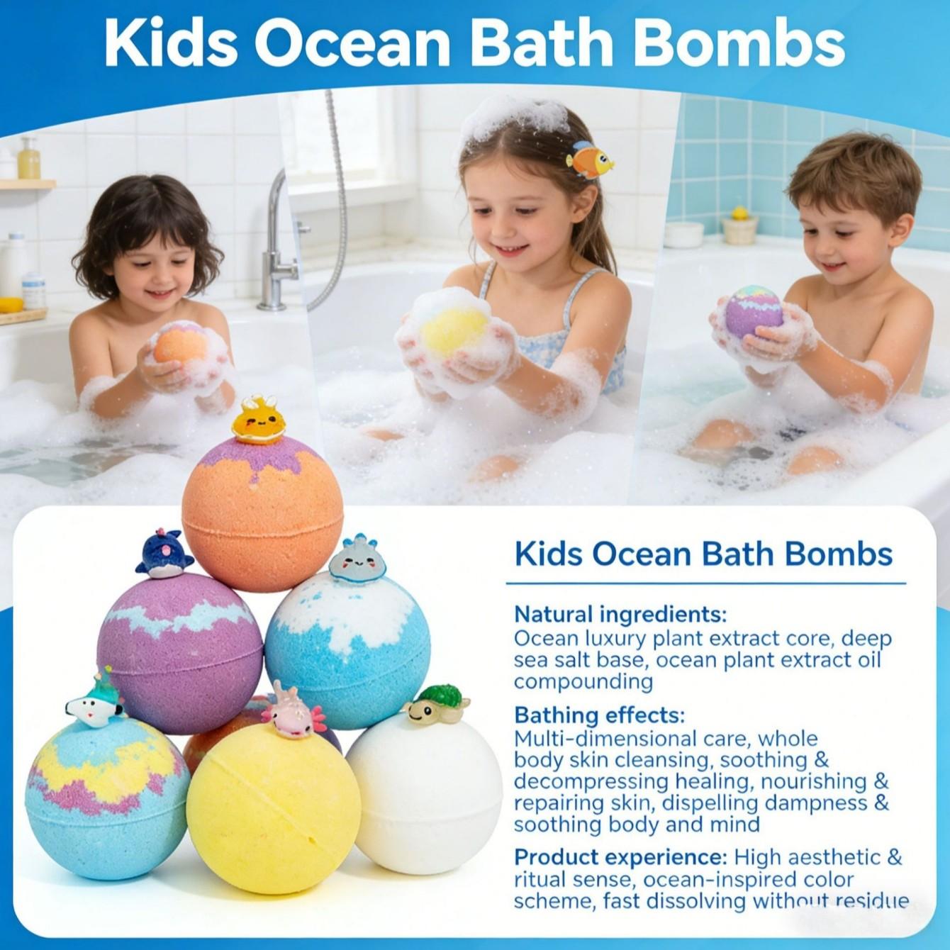 12pcs Bath Salt Balls Toy, Fun Bubble Bath Toys, 60g Explosive Salt Foam Bombs, Pool Bubble Balls, Kids Bathroom Accessories