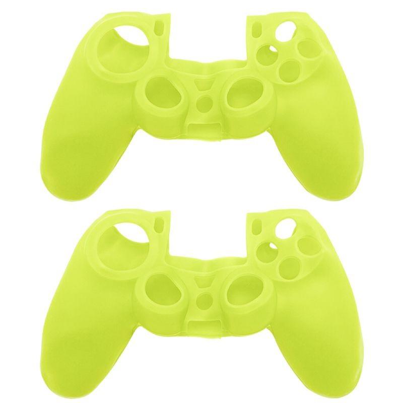 2PCS, PS4 game controller silicone protective cover, suitable for PS4 controller, silicone protective cover, non-slip and drop-resistant design, durable, suitable for gamers accessories
