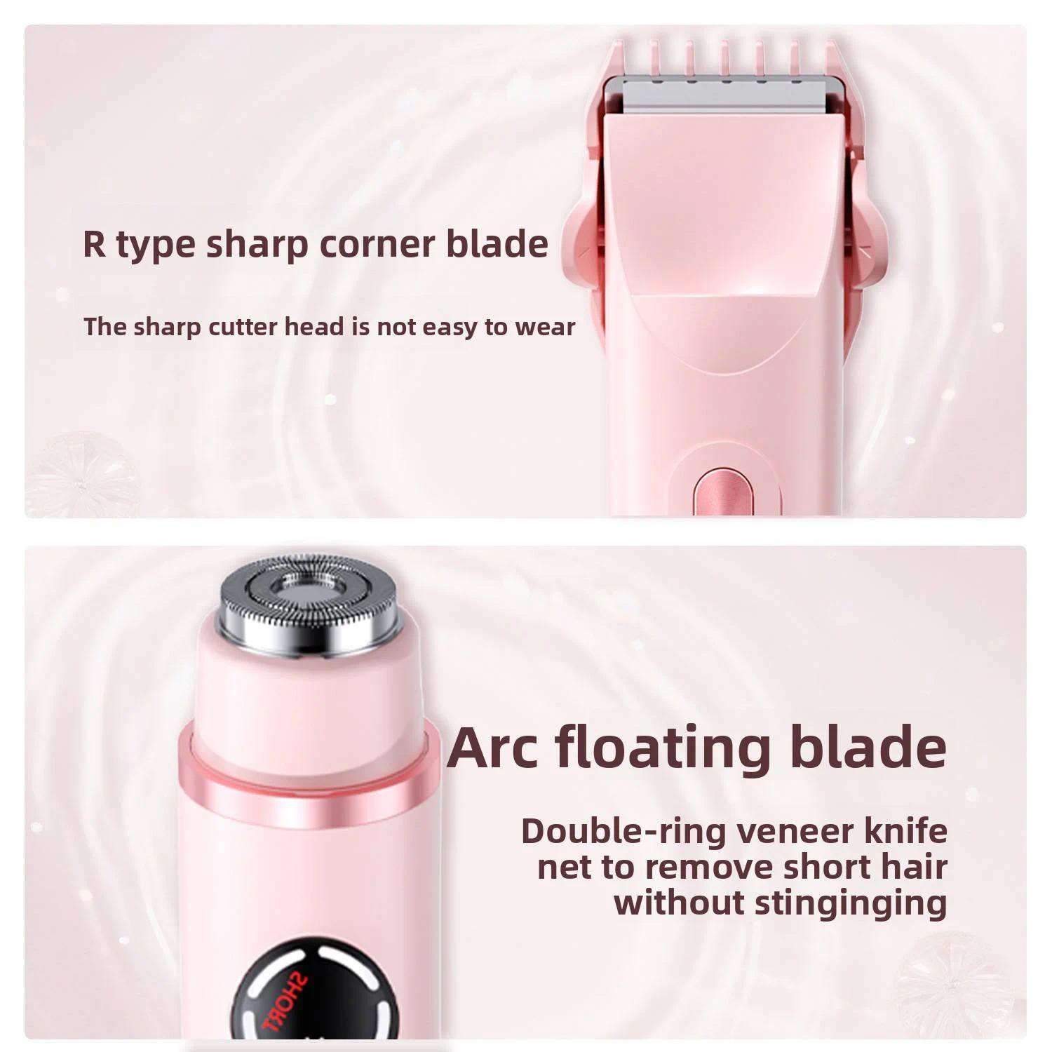 Multi-Functional Nose and Ear Trimmer Shaver Dual-Head Electric Digital Display Hair Removal Device fade kit
