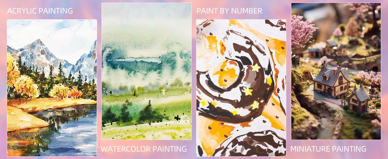 Nicpro 10Pack Micro Fine Detail Paint Brush Set, Macaron Pastel Small Miniature Fine Tip Detail Brushes Kit for Acrylic Oil Watercolor, Craft, Models, Miniatures, Rock Painting, Paint by Numbers