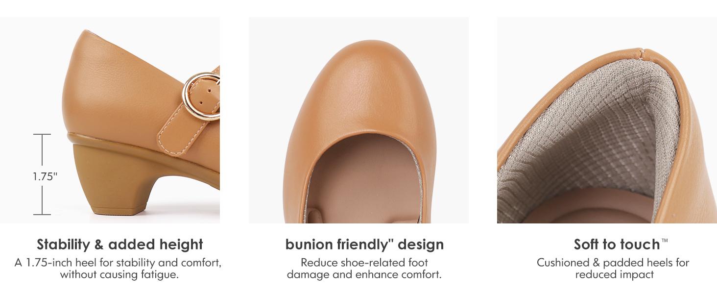 Women Mary Janes Pumps Chunky Shoes Dress Shoes Girl Platform Ladies Heels Sandals