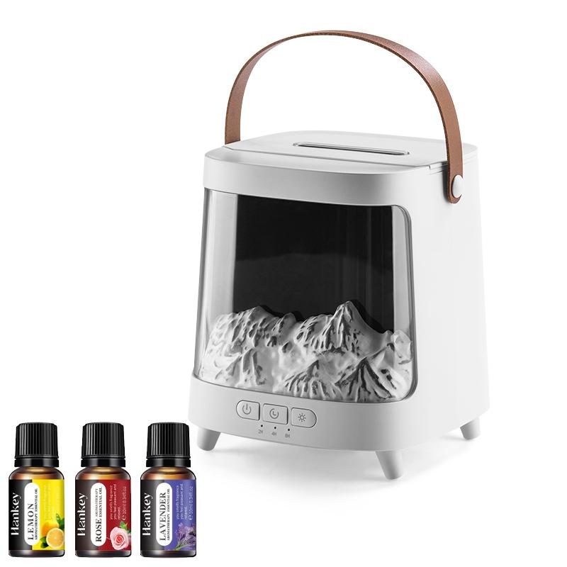 1 piece Aurora Aromatherapy Diffuser, Essential Oil Fragrance Humidifier with Remote Control, 7 Colors LED Light and 2 Atomization Modes, Timer, Suitable for Home, Living Room, Bedroom, Holiday Decoration, Winter Christmas Gift