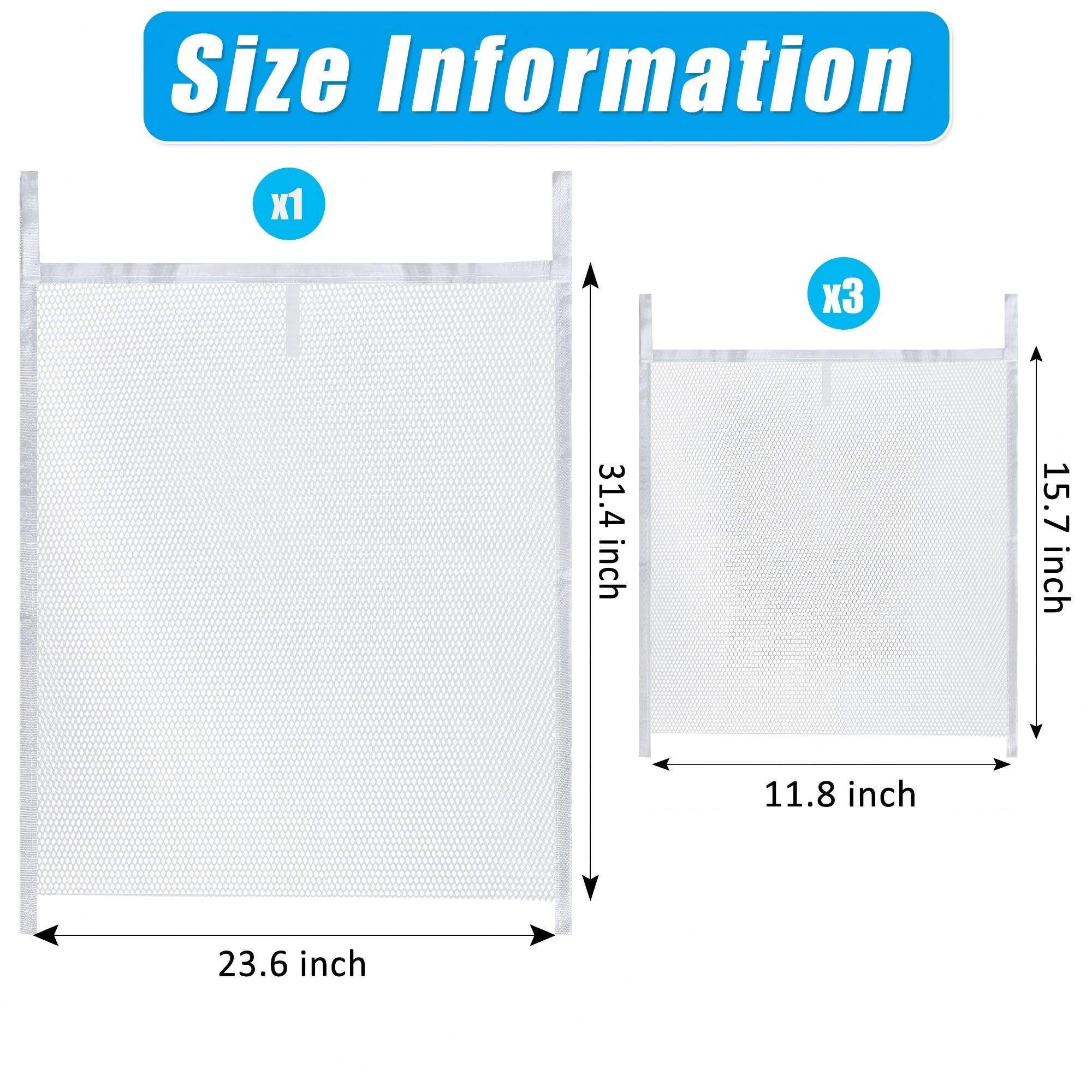 Pool Toy Organizer Bag, 4-Piece Mesh Storage Bag for Pool Toys, Floats, Equipment, Above Ground Pool Toy Storage, Net Swimming Bag