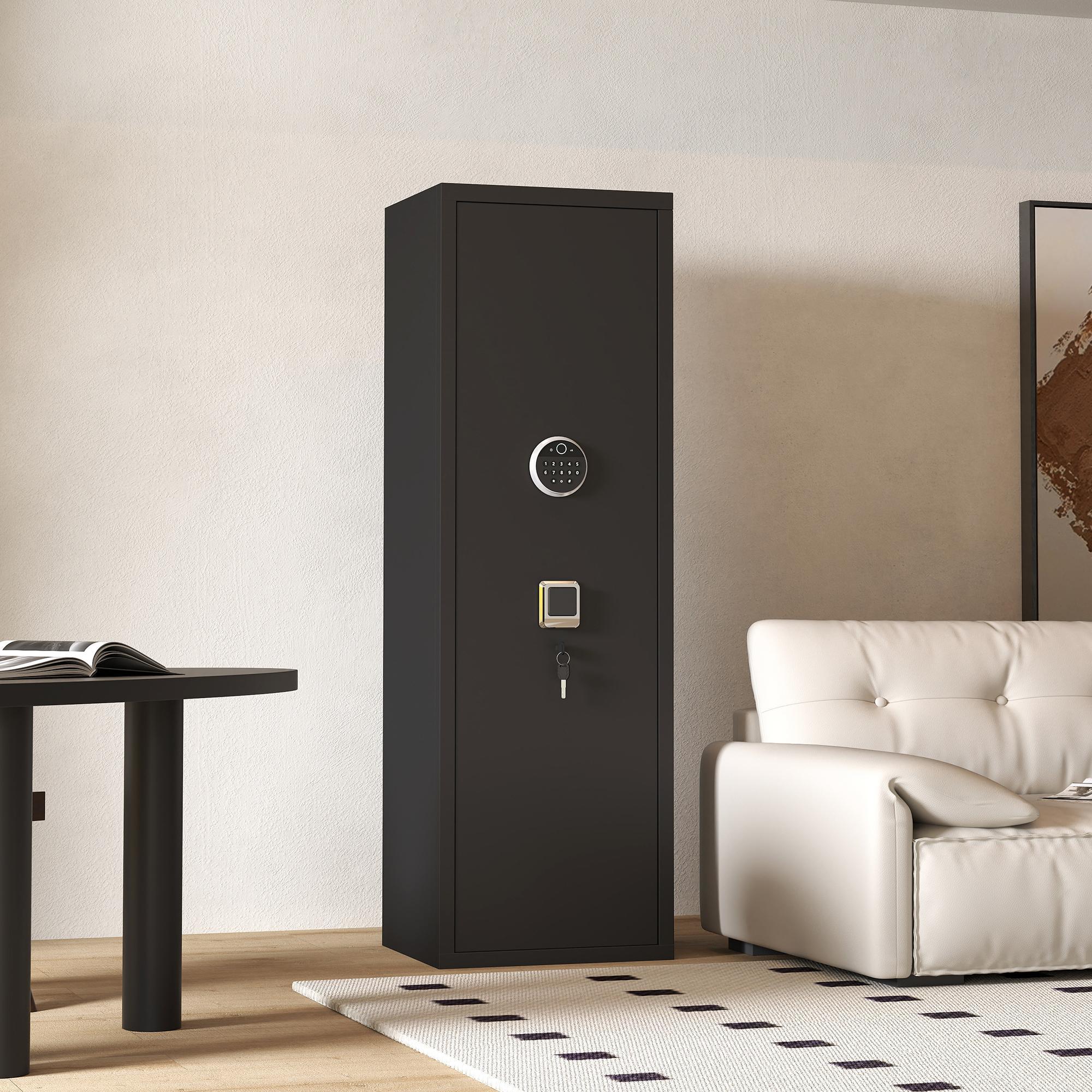 THOF,rapid access,pistol safe,3 ways to unlock,fingerprint,Passcode,key,Suitable for bedroom living room,Heavy Duty Biometric Fingerprint Lock,Detachable Structure,Avoid security risks