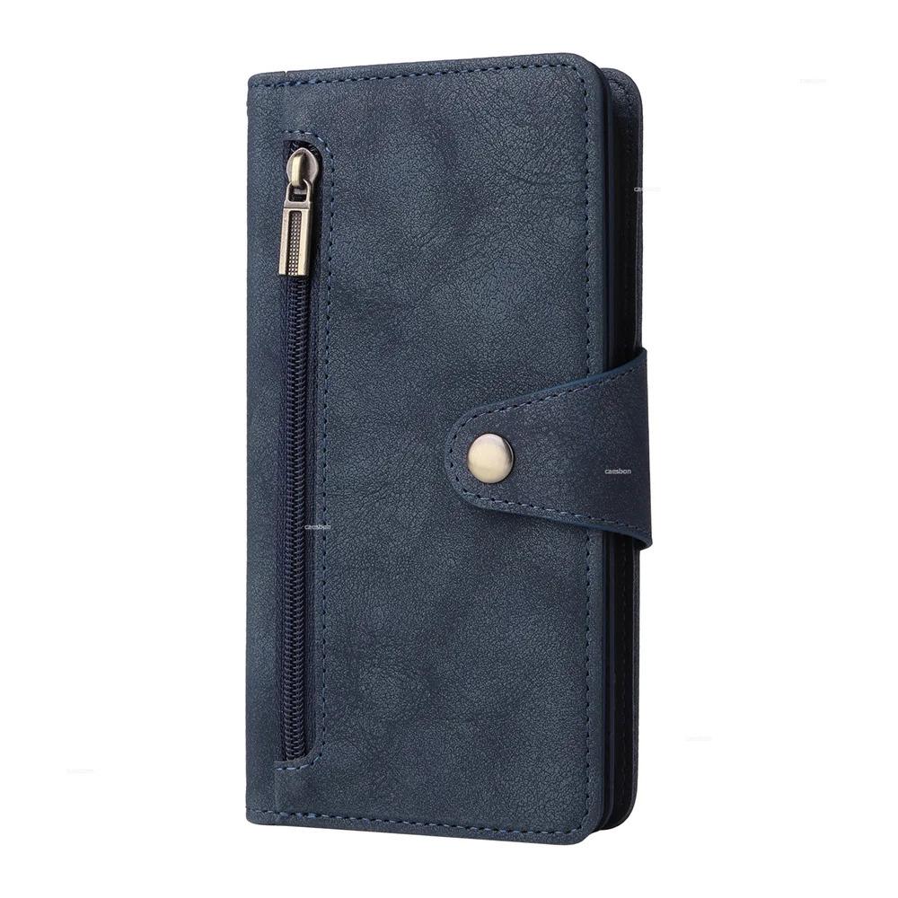Zipper Wallet Phone Case for IPhone 17 1615 14 13 12 11 Pro Max Mini  Card Slots Strap Leather Cover