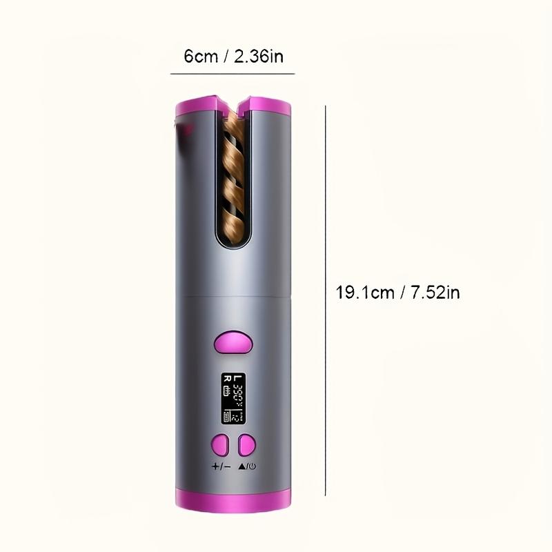 USB Rechargeable Cordless Hair Curler, Effortless Styling, 6 Heat Settings & Timer, Fast Heating, Auto Shut Off, No-Worry Styling Experience