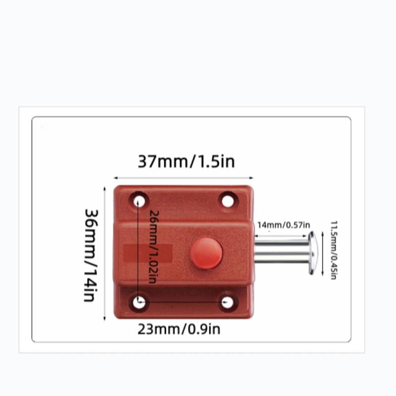 Abs Plastic Spring Latch Automatic Button Cabinet Door Surface Mount Latches Set of 4, Durable and Easy to Install Kitchen Hardware