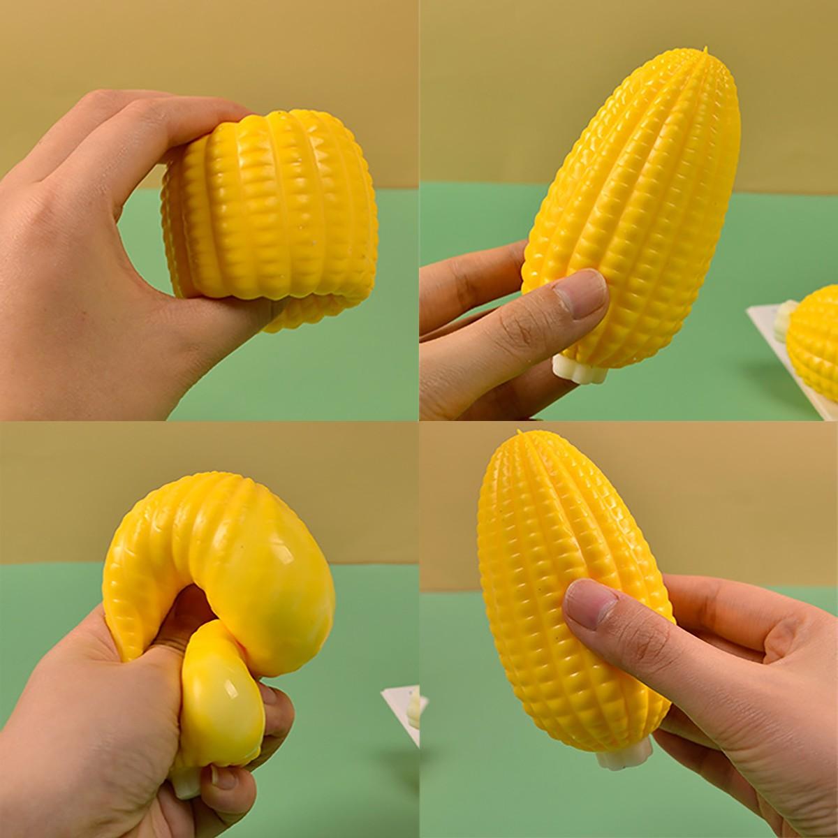 Cartoon Corn Desktop Decoration, Prank Prop, Quick Bounce, Office Stress Relief Toy, Stress Ball, Perfect Gift, Fun and Interactive Decor