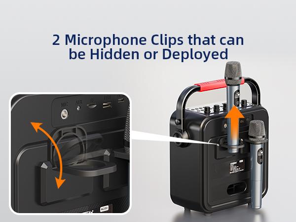 Karaoke Machine for Adults & Kids with Full-Screen LED Lights, Portable BT Speaker with 2 Microphones, Bass/Treble Adjustment, Supports TWS/FM/AUX/USB/TF Card for Home Party