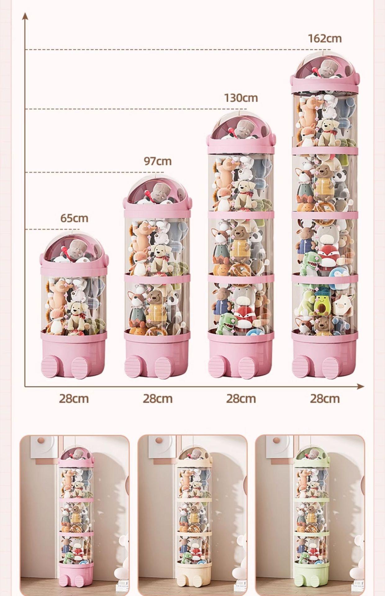 Miniature Figure Display Box Storage Box, Transparent Storage Rack for Small Collectibles and Plush Characters with Stackable Design