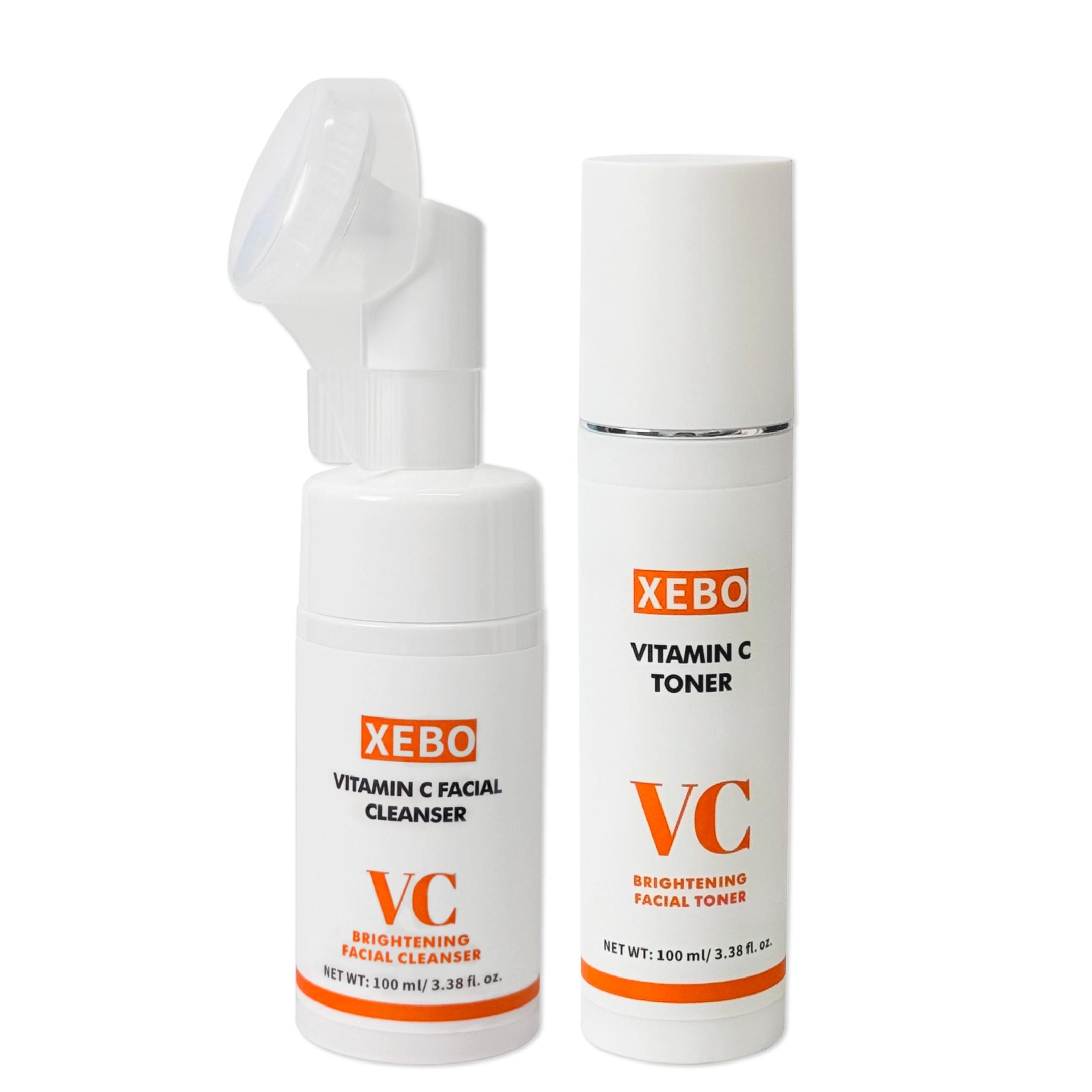 2-Piece Facial Care Set with VC & Cleanser and Toner, Gentle Skincare Routine for Radiant Skin, Ideal for Sensitive Skin Care