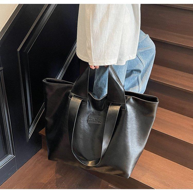 Soft Leather Large Capacity Tote Bag for Women, 2026 New High-End Commuter Shoulder Bag, Office Laptop Handbag