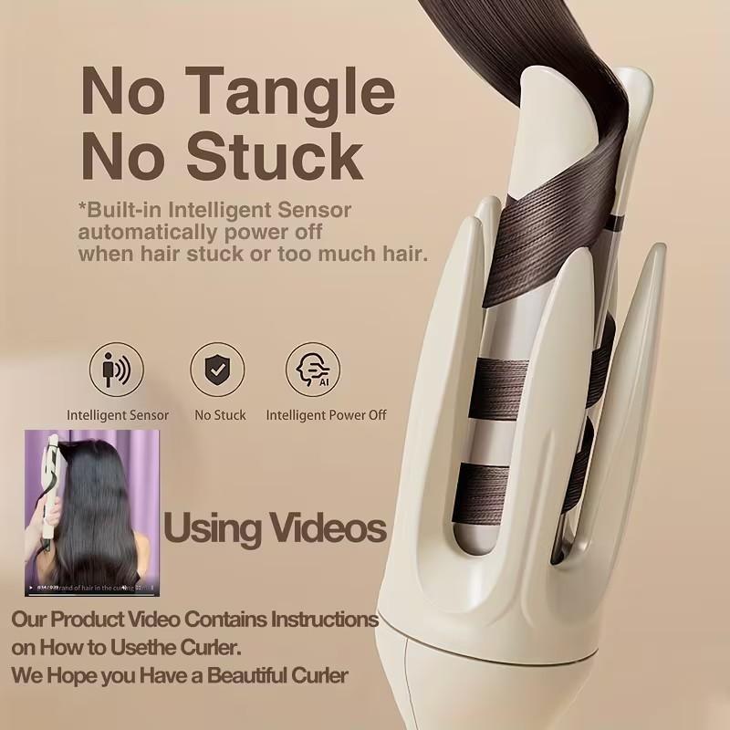 Automatic Hair Curler with 28mm Barrel, 4 Temperature Modes, Smart Timer & Sensor, Long-Lasting Waves, Safety Auto Shut-Off