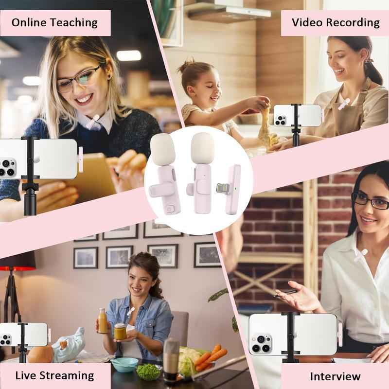Professional Wireless Lavalier Microphone, USB Rechargeable Wireless Microphone, Plug-Play Lapel Mic for Video Recording, Teaching, Interviews, Podcast Equipment, Gifts for Mums, Gifts for Girlfriend Professional Wireless Lavalier Microphone, USB Rechargeable Wireless Microphone, Plug-Play Lapel Mic for Video Recording, Teaching, Interviews, Podcast Equipment, Gifts for Mums, Gifts for Girlfriend