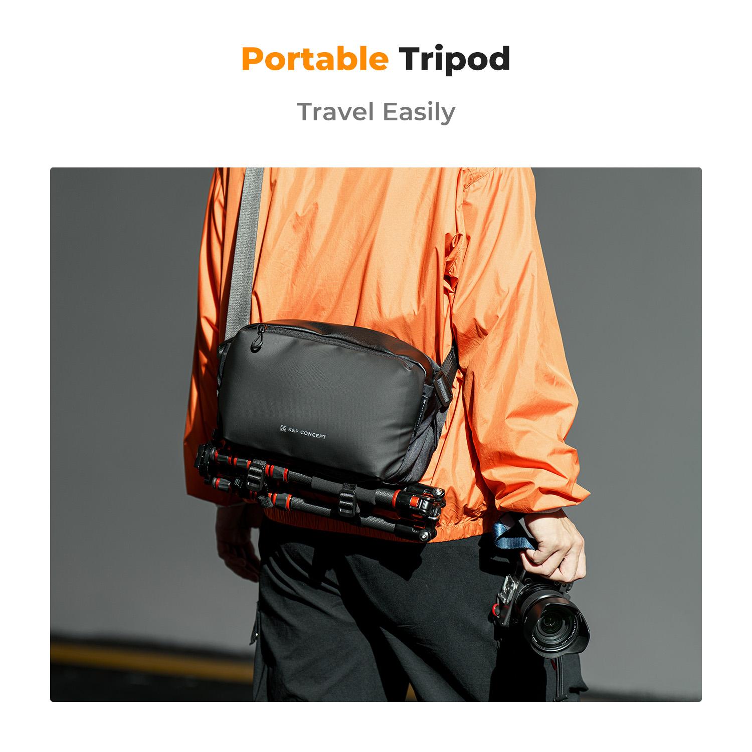 【K&F CONCEPT】2 in 1 Sling Bag Everyday Shoulder Bag 、Multifunction Photography Crossbody Camera DSLR Backpack Portable Bag