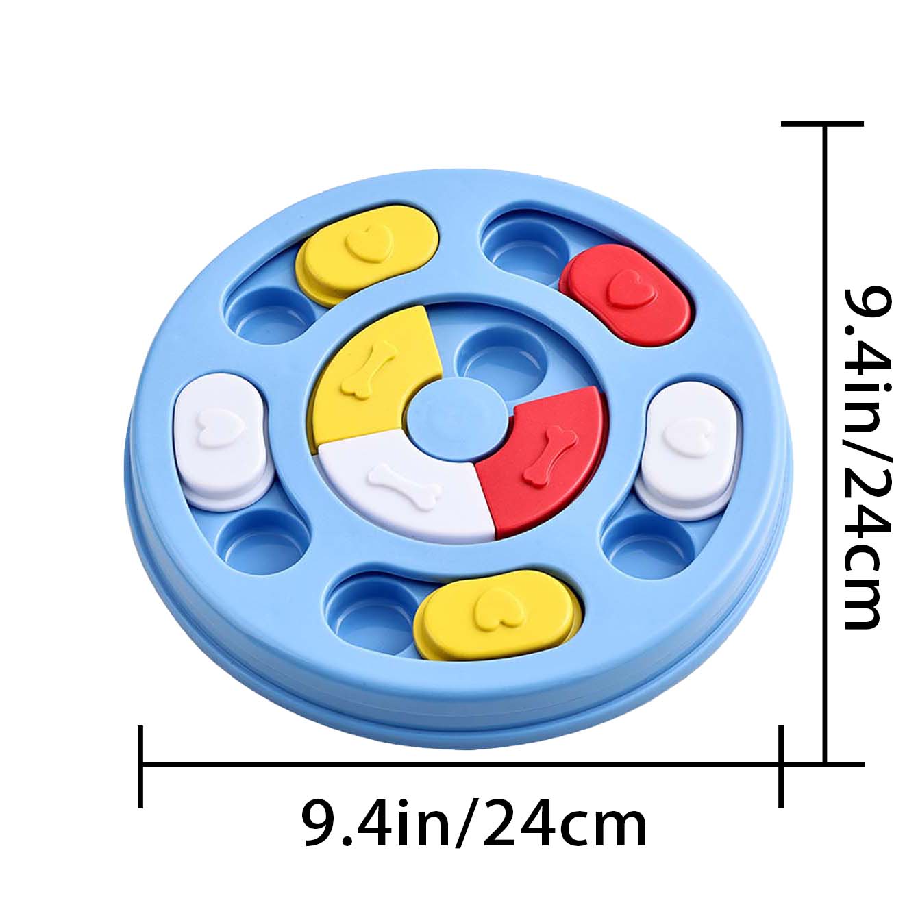 1 Turntable Dog Puzzle Treat Dispenser-Anti-slip Slow Feeder Sniffing Trainer, a Pet Boredom Reliever, Calming and Anxiety Alleviator. Suitable for dog foodfruit puree, and other foods. Featuring an easy-to-clean design, it helps raisepets scientifically