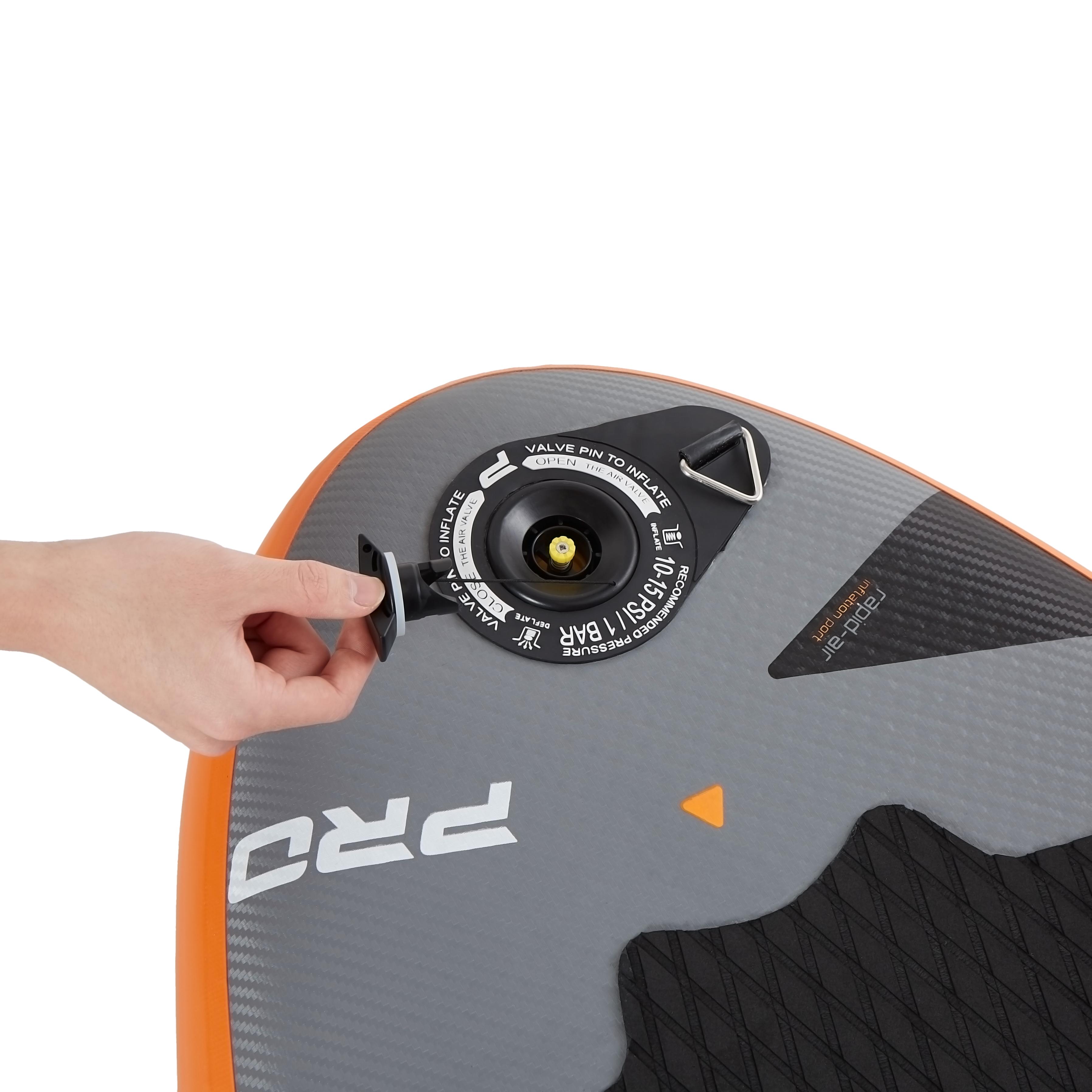 PRO MARINE 10'/12' Inflatable Stand up Paddle Boards Adjustable Paddle SUP Carry Bag & Fast Pumping Orange FathersDayGift