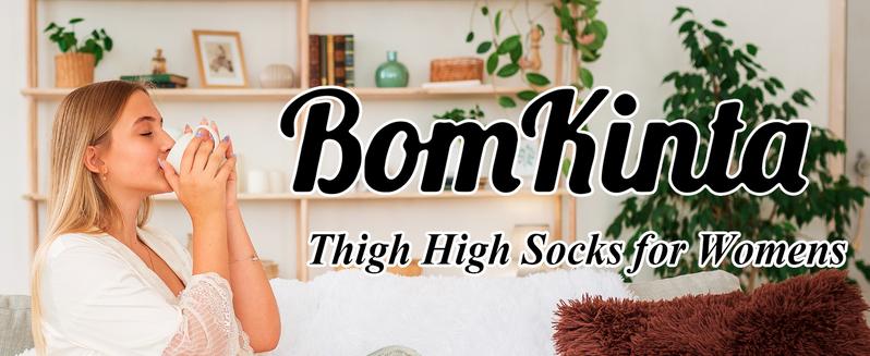 BomKinta Cozy Knit Thigh High Socks for Boots | Soft Fabric, Elastic Fit, Ladies Size 5-10, Warm & Durable, Fashionable Striped Design for Fall & Halloween Style Womenswear Leg BomKinta Cozy Knit Thigh High Socks for Boots | Soft Fabric, Elastic Fit, Ladies Size 5-10, Warm & Durable, Fashionable Striped Design for Fall & Halloween Style Womenswear Leg