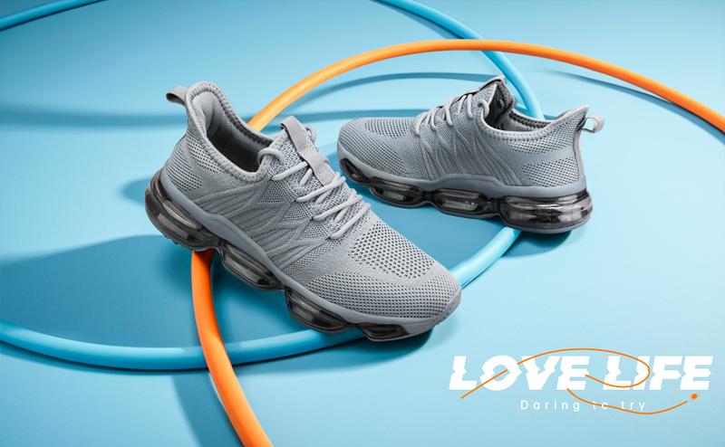 Mens Air Cushion Running Shoes Lightweight Breathable for Treadmill Wear,Cushion Casual Mesh Walking Fashion Sneakers for Daily Wear,Tennis Breathable Sport Gym Fitness Cross Trainers