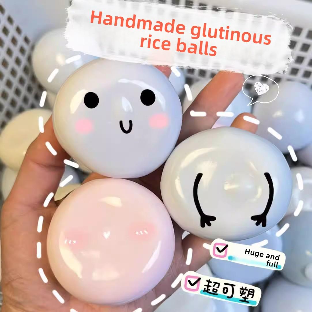 Shaped Ice Skin Glutinous Rice Ball Handmade Squeezing Toy, Noisy Ball Toy, Squeaking Stress Relief Ball, Stress Relief Gadget