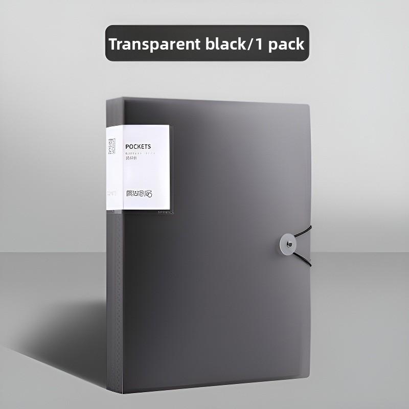 A4 60 Pockets Clear Document Folder, Multi-layer Page Flip File Organizer Large Capacity Portfolio Book for Office School