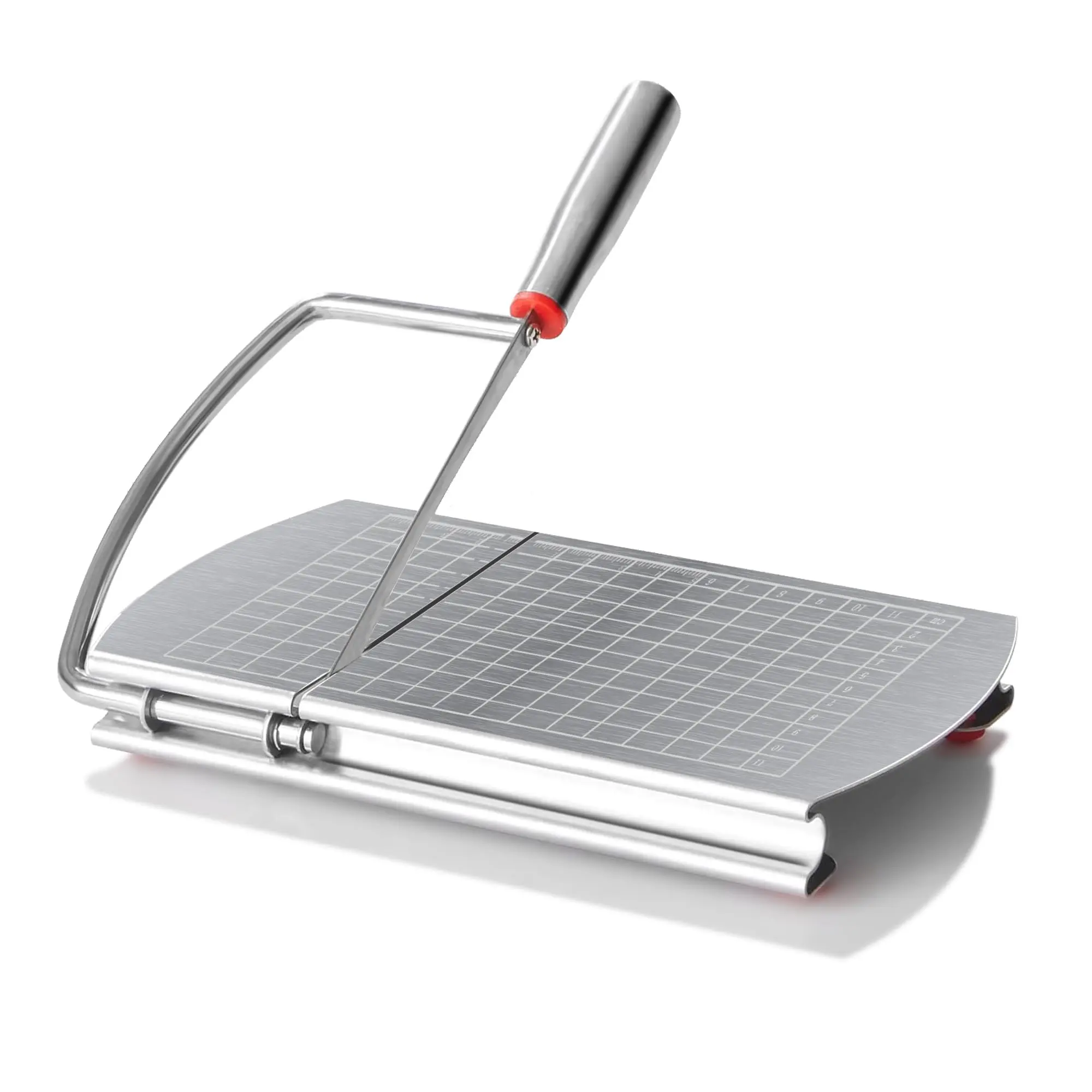 1 Pack Stainless Steel Butter Cutting Board, Handheld Cheese Slicer Board, Vegetable and Sausage Cutter, Multipurpose Kitchen Tool for Cutting Cheese Butter Sausage and Fruits