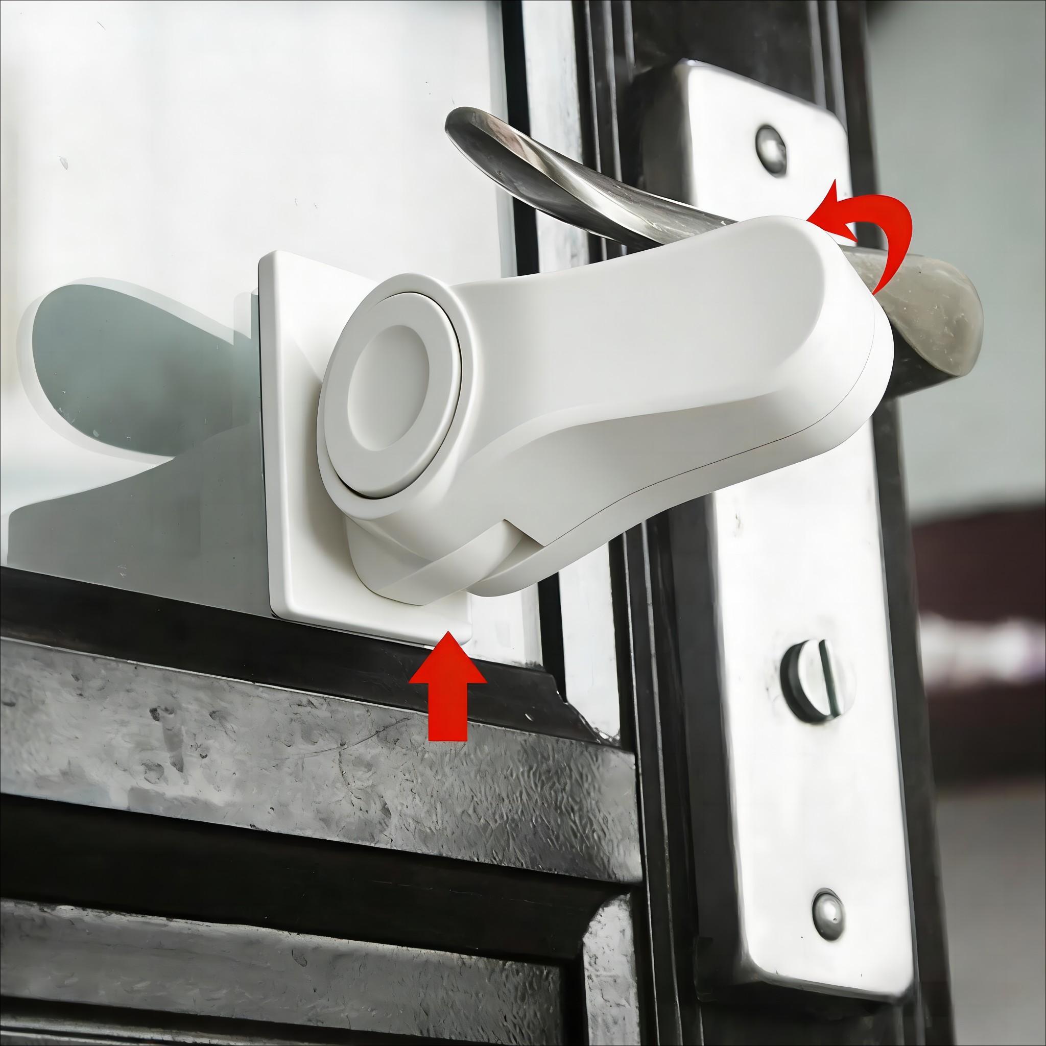 Single Door Handle Safety Lock, Pure Color Door Handle Lock, Home Decor Door Handle Lock, Bedroom Accessories, Secure and Stylish