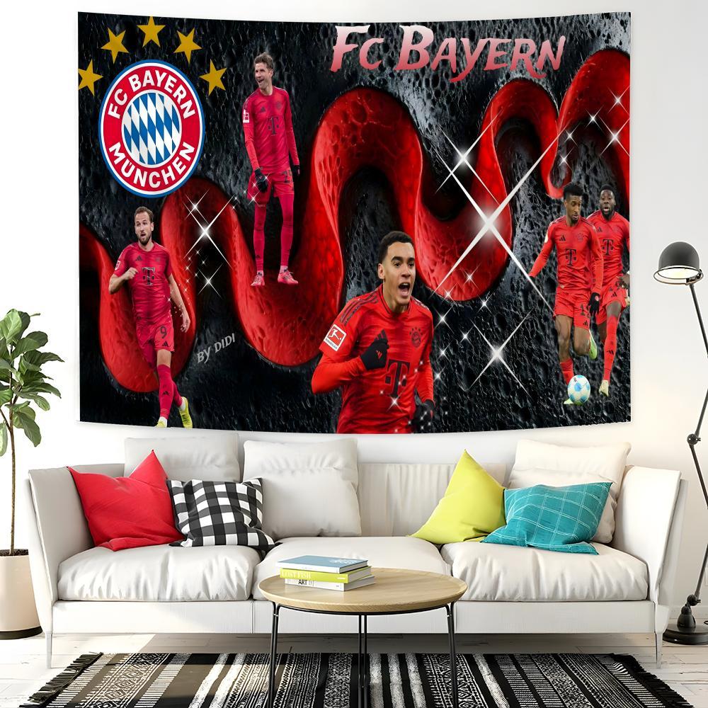 German Bundesliga FC B-Bayern München star Tapestry Background Hanging Cloth Bedroom Room Decor Aesthetic Tapestry Wall Party