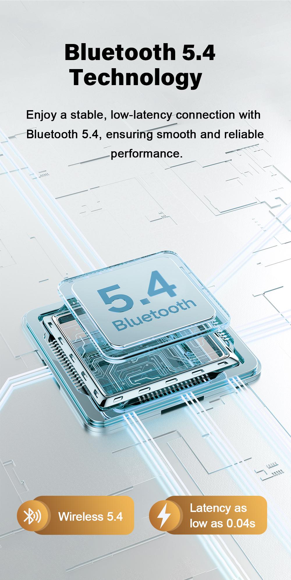 MINISO MS189 Wireless Earphones,Stereo HIFI Sound Earphones,Full Color Display Touch,Up to 48 Hours Power ,Ultra-Comfort Wireless Headphones,For Gym Running Workout