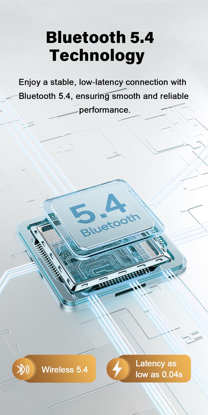 MINISO MS189 Wireless Earphones,Stereo HIFI Sound Earphones,Full Color Display Touch,Up to 48 Hours Power ,Ultra-Comfort Wireless Headphones,For Gym Running Workout