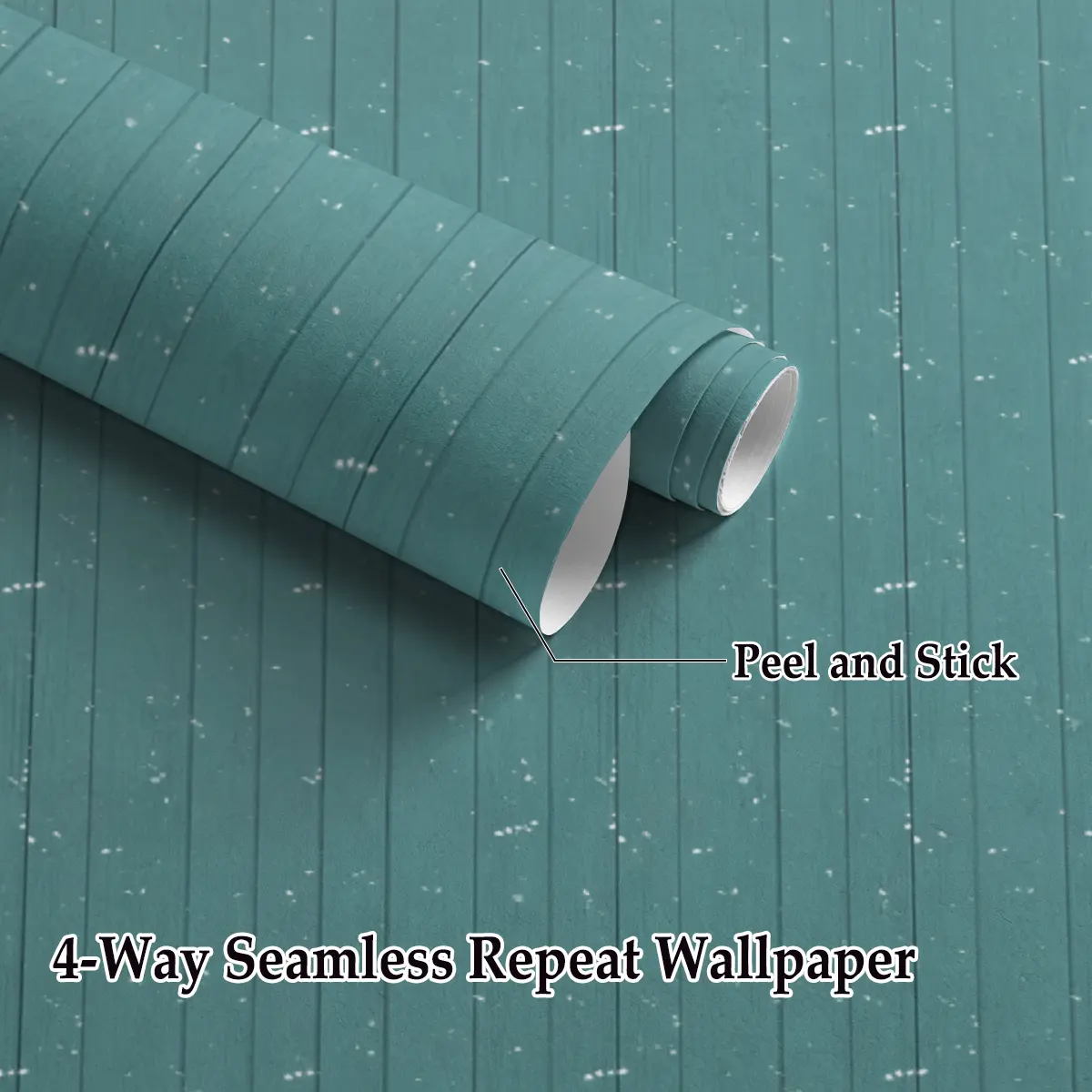 1 Roll Peel & Stick PVC Wallpaper,Flat wood texture print,Fresh literary seamless wall decal, self-adhesive smooth fit, delicate non-fading print covers flaws for homestay & bedroom decor, Wood Grain Wallpaper