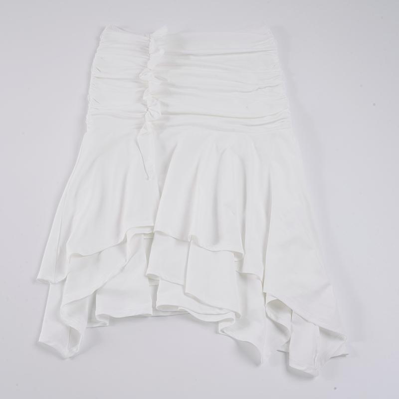 Elegant Pleated Bodycon Skirt, Low Waist A-Line Design, Perfect for Summer & Spring, Women's Fashionable Half Skirt