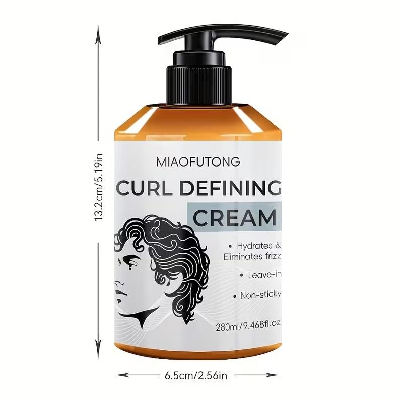 Men's Favorite 9.468fl.oz Curl Defining Cream with Moroccan Argan Oil, Coconut Oil & Shea Butter for Long-Lasting Bounce - Perfect for Leslie Waves, Curly and Loose Curls, Hydrates & Enhances Definition while Smoothing Frizz - Essential Travel Gift for Bo