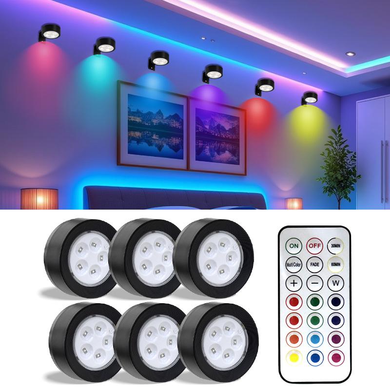 Battery-Powered Wireless Magnetic RGB Picture Light, Picture Frame Light, Adjustable Brightness with Timer, Ideal for Art Displays and Decoration