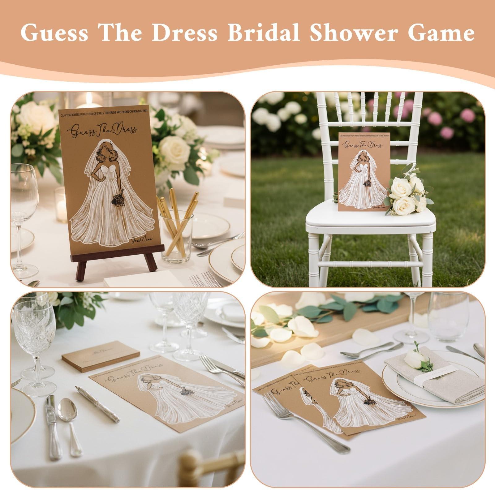 30-Piece Bride Party Game Set, DIY Bridal Dress Drawing Cards, Water-Soluble Pencils, Wedding Decor, Birthday Party Fun