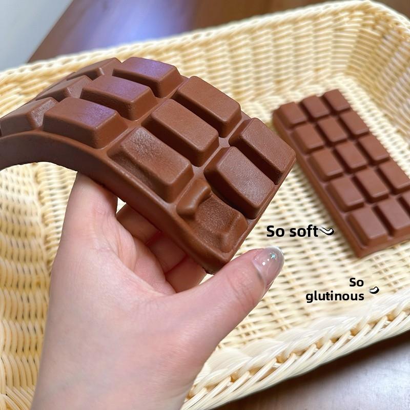 Super Soft Finger-Absorbing Chocolate Bar Squishy, Slow Rebound, Simulation Food, Stress Relief, Squeeze Toy, Perfect for Relaxation