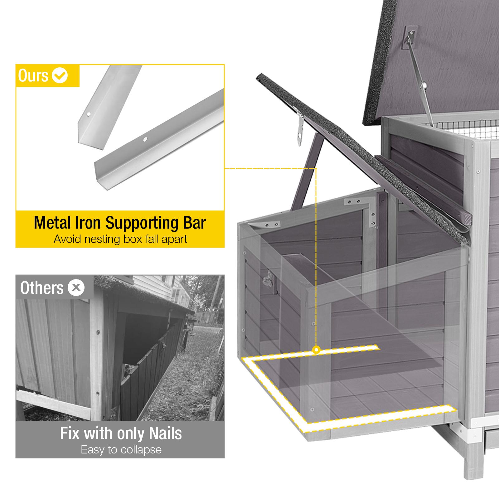 Aivituvin-AIR69 Wooden Chicken Coop for 2-4 Chickens (without chicken run) Aivituvin-AIR69 Wooden Chicken Coop for 2-4 Chickens (without chicken run)